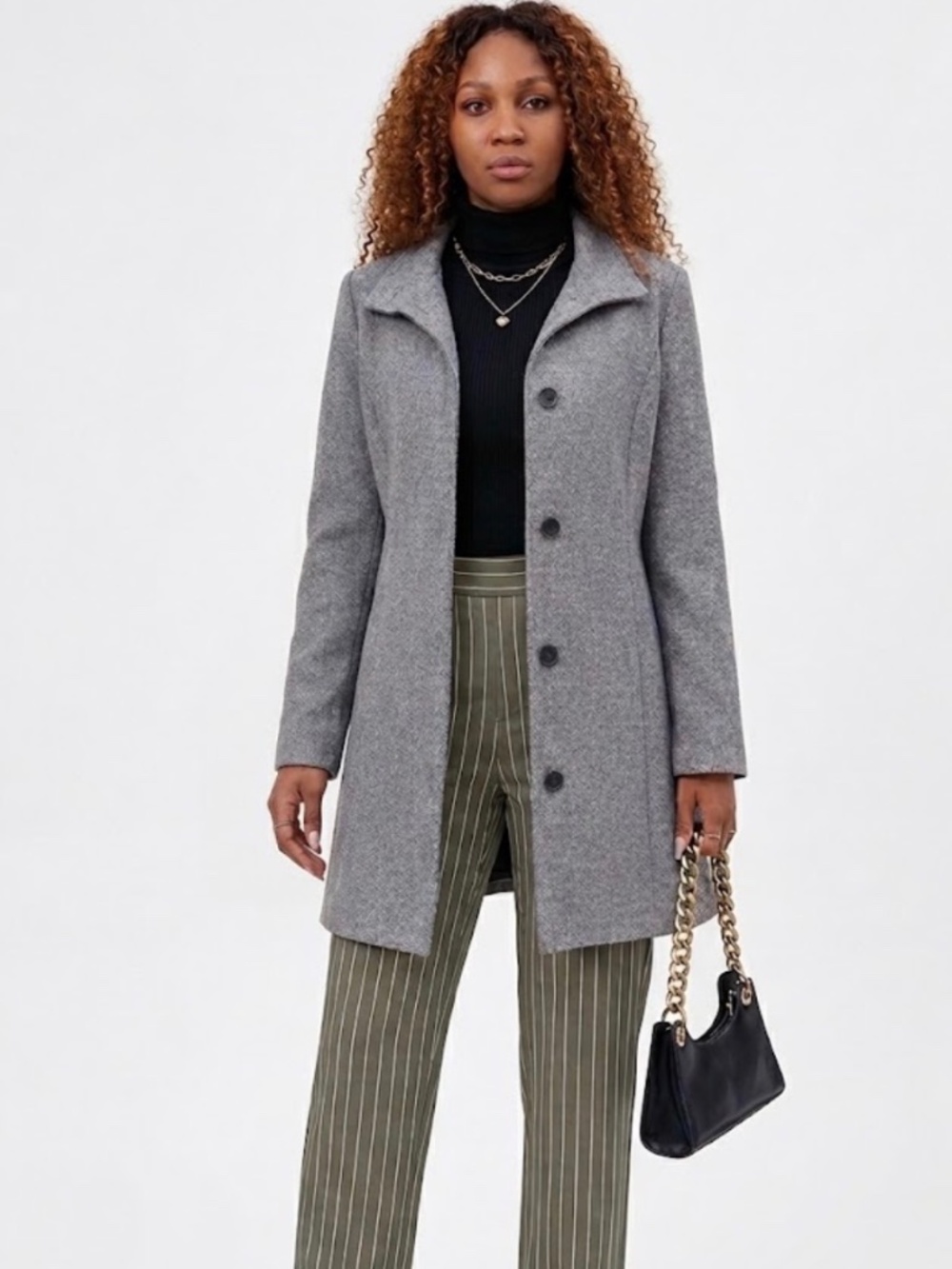 Grey overcoat